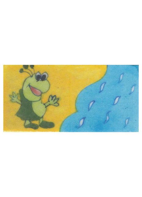 Green and Lime Green Cartoon with Yellow and Turquoise Base Tile