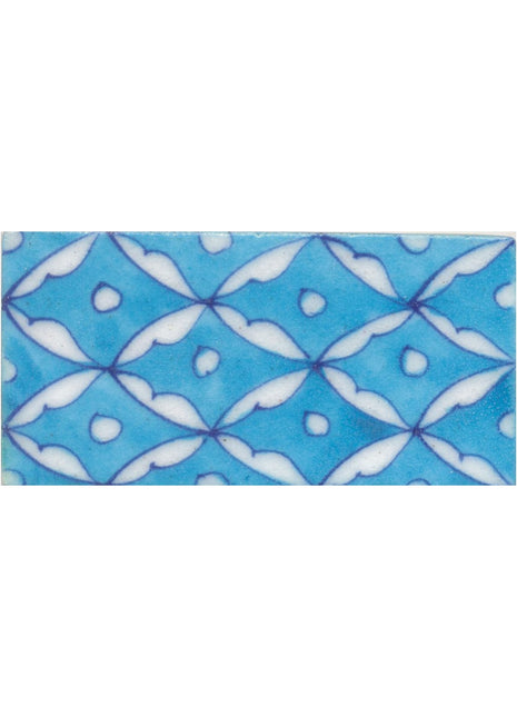 White leaf with Turquoise Base Tile