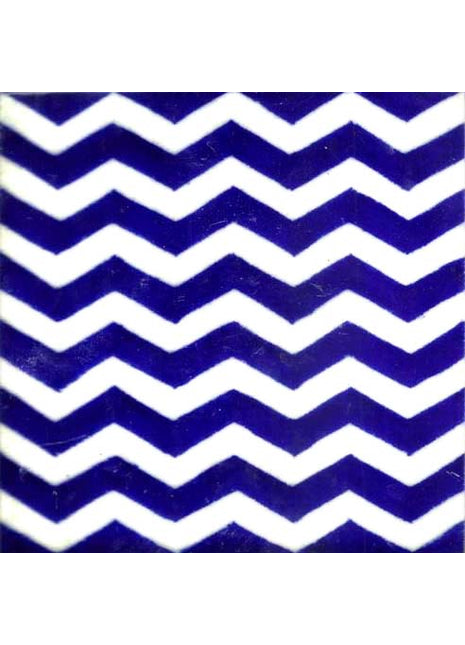 Blue and White ZigZag Tile
