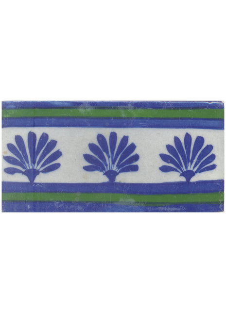 Blue Flowers and Blue and Green Tile