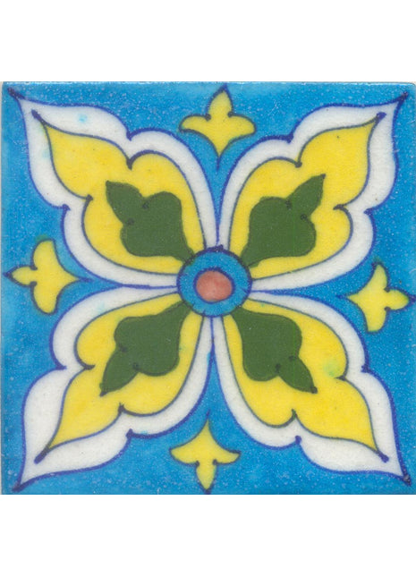 Green, Yellow and Turquoise Tile