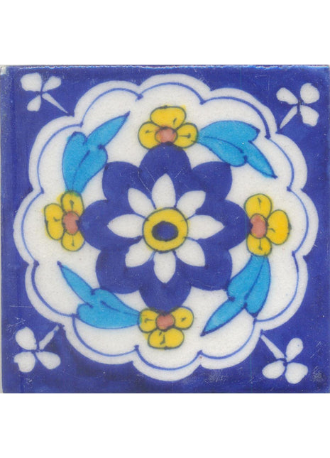 Blue,Yellow and Turquoise Tile