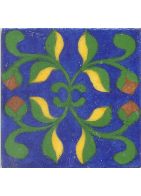 Green,Yellow, Brown and Blue Tile