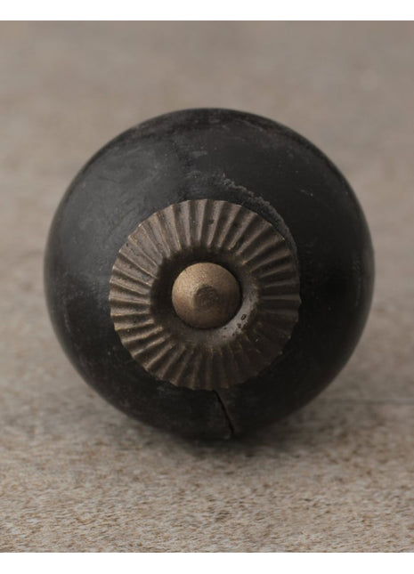 Black Wooden Cabinet Knob