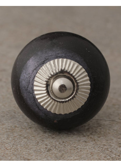 Black Wooden Cabinet Knob
