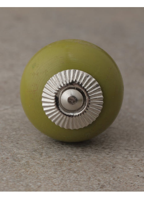 Green Wooden Knob