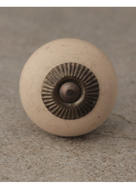 Cream color Wooden Knob