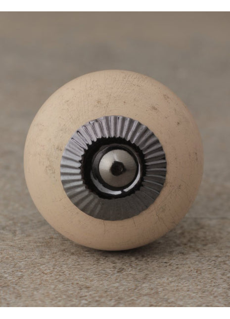 Cream color Wooden Knob