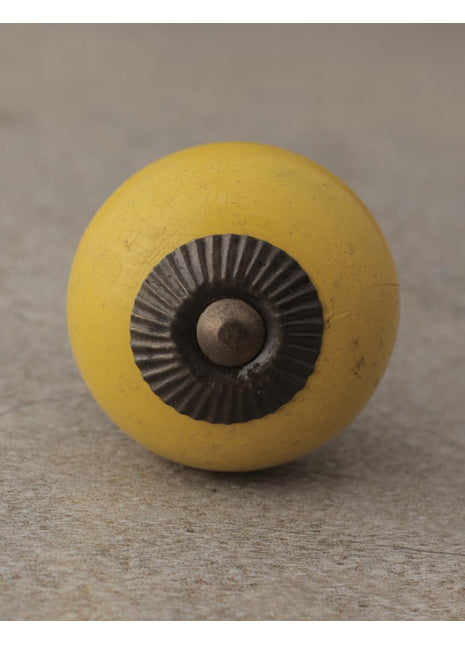 Yellow Wooden knob
