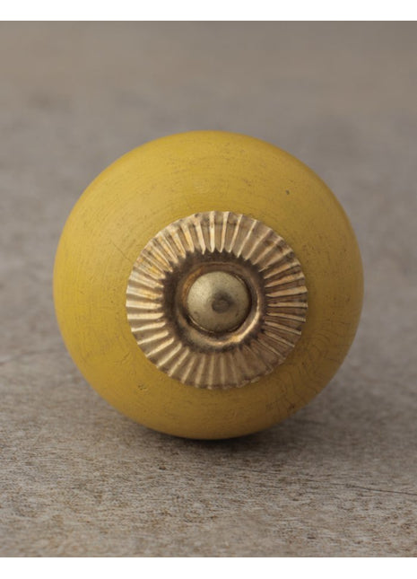 Yellow Wooden knob
