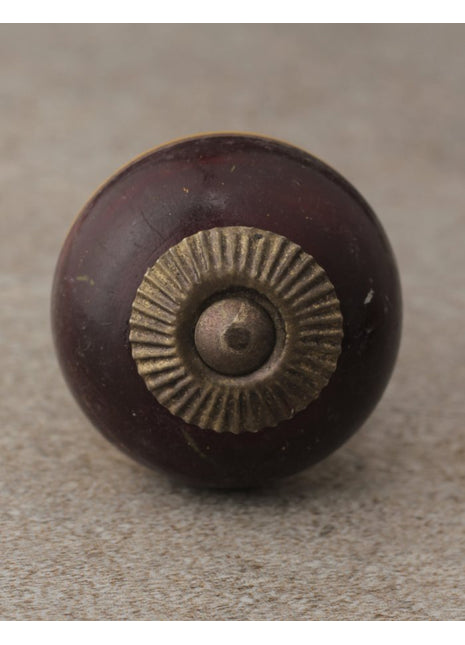 Brown and Yellow Wooden knob