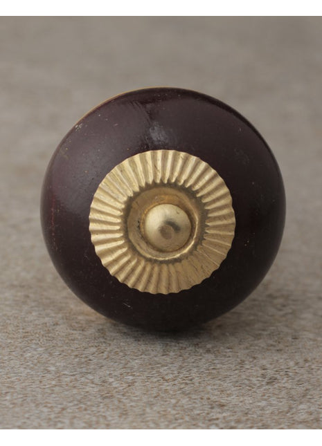 Brown and Yellow Wooden knob