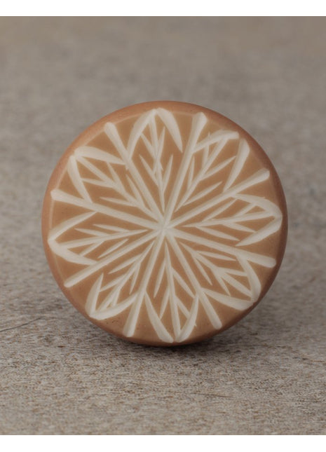 Brown Resin knob White Color Design