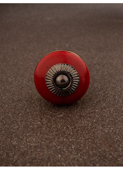 Red and Yellow Wooden knob