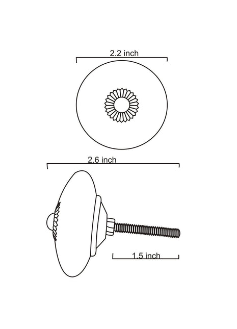 Solid Teal Ceramic Dresser Cabinet Knob