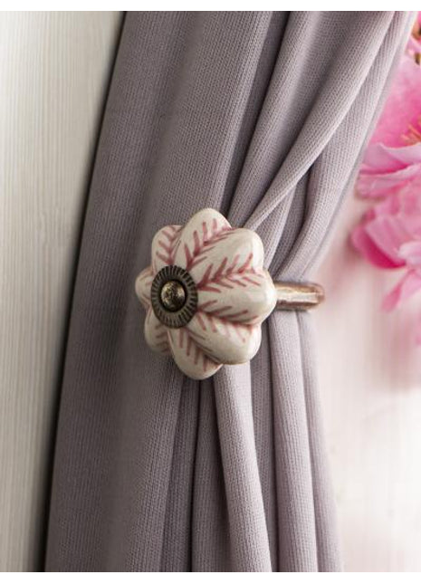 Curtain Tie Backs Hook Decorative Wall Hook-Brown (Set of Two)