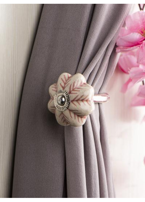 Curtain Tie Backs Hook Decorative Wall Hook-Brown (Set of Two)