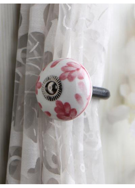 Curtain Tie Backs Hook Decorative Wall Hook- Red (Set of Two)