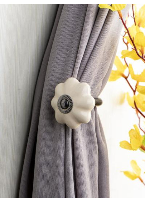 Curtain Tie Backs Hook Decorative Wall Hook-off White (Set of Two)