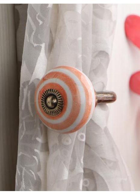 Curtain Tie Backs Hook Decorative Wall Hook-Orange (Set of Two)