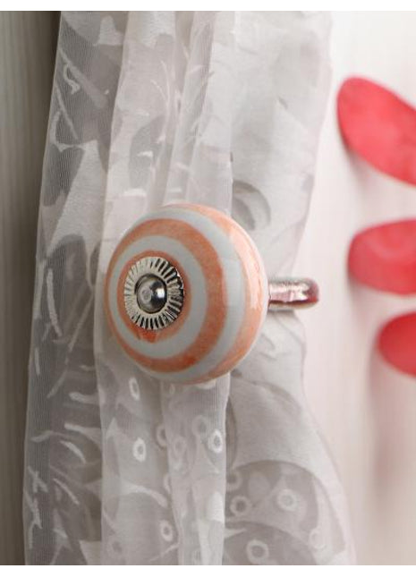 Curtain Tie Backs Hook Decorative Wall Hook-Orange (Set of Two)