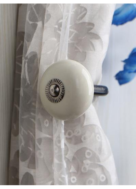 Curtain Tie Backs Hook Decorative Wall Hook-off White (Set of Two)