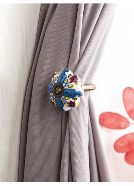 Curtain Tie Backs Hook Decorative Wall Hook-Multicolor (Set of Two)
