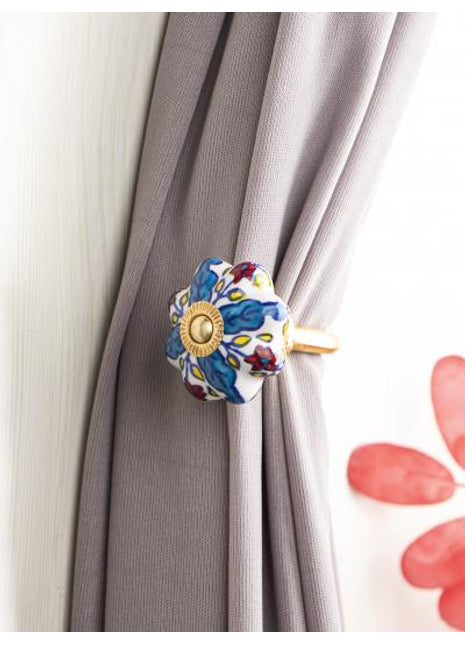 Curtain Tie Backs Hook Decorative Wall Hook-Multicolor (Set of Two)