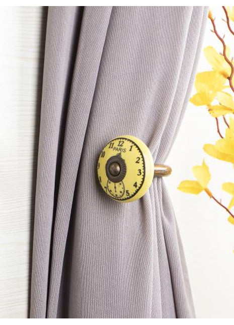 Curtain Tie Backs Hook Decorative Wall Hook- Yellow ( set of two)