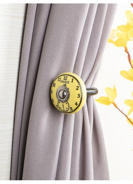 Curtain Tie Backs Hook Decorative Wall Hook- Yellow ( set of two)