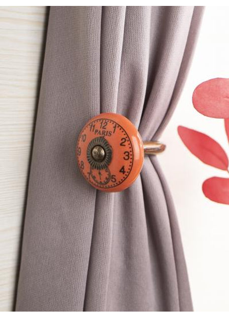 Curtain Tie Backs Hook Decorative Wall Hook- Orange ( set of two)