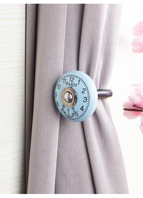 Curtain Tie Backs Hook Decorative Wall Hook- Turquoise ( set of two)