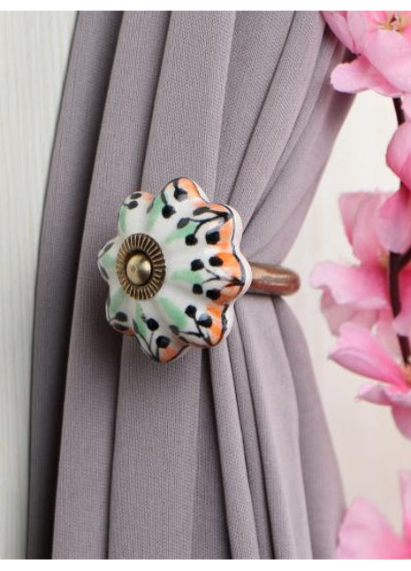 Curtain Tie Backs Hook Decorative Wall Hook-Multicolor (Set of Two)