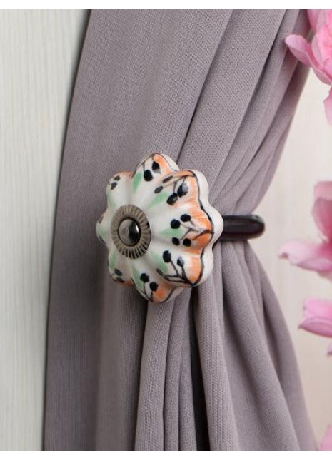 Curtain Tie Backs Hook Decorative Wall Hook-Multicolor (Set of Two)