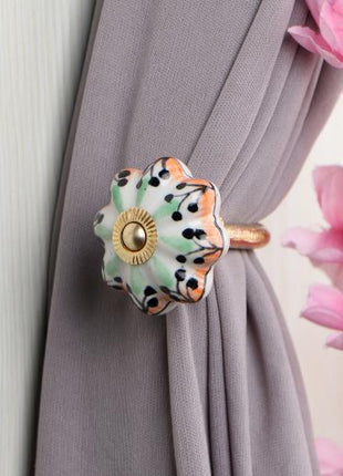 Curtain Tie Backs Hook Decorative Wall Hook-Multicolor (Set of Two)