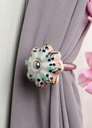 Curtain Tie Backs Hook Decorative Wall Hook-Multicolor (Set of Two)