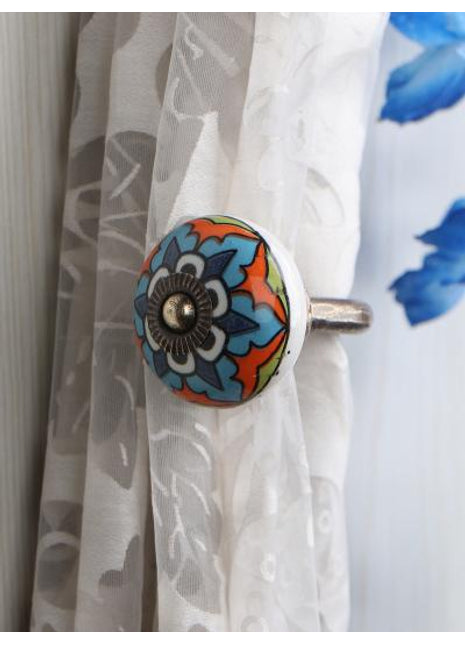 Curtain Tie Backs Hook Decorative Wall Hook-Multicolor (Set of Two)