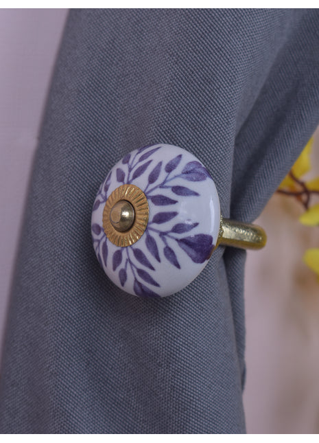 Curtain Tie Backs Hook Decorative Wall Hook- Light Purple (Set of Two)