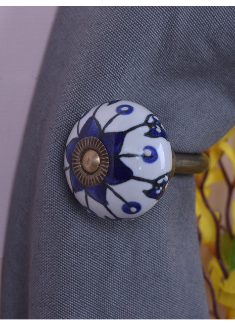 Curtain Tie Backs Hook Decorative Wall Hook- Blue (Set of Two)