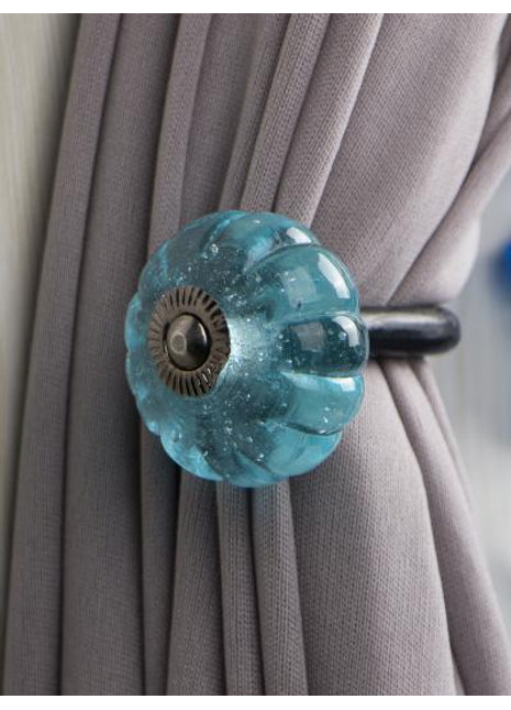 Curtain Tie Backs Hook Decorative Wall Hook-Turquoise (Set of Two)