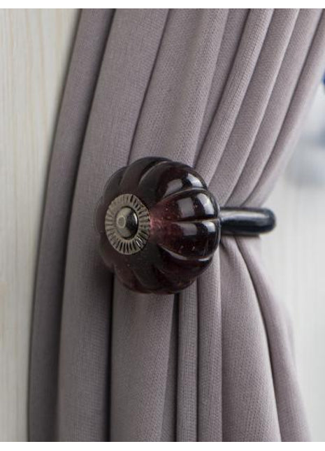 Curtain Tie Backs Hook Decorative Wall Hook- Brown (Set of Two)