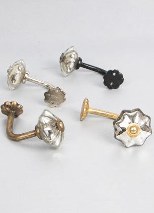 Curtain Tie Backs Hook Decorative Wall Hook- Silver (Set of Two)