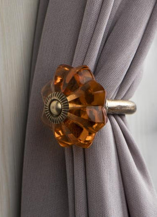 Curtain Tie Backs Hook Decorative Wall Hook- Orange (Set of Two)