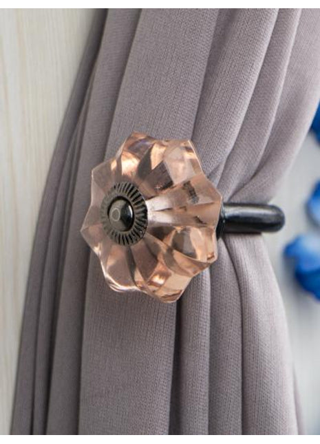 Curtain Tie Backs Hook Decorative Wall Hook- Pink (Set of Two)