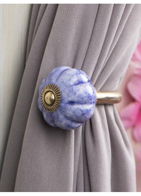 Curtain Tie Backs Hook Decorative Wall Hook- Purple (Set of Two)