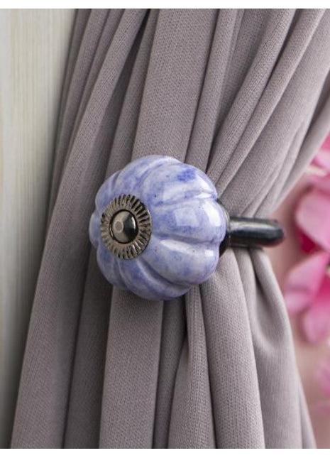 Curtain Tie Backs Hook Decorative Wall Hook- Purple (Set of Two)