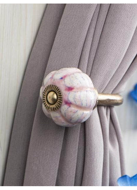 Curtain Tie Backs Hook Decorative Wall Hook- Pink (Set of Two)