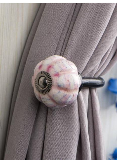 Curtain Tie Backs Hook Decorative Wall Hook- Pink (Set of Two)