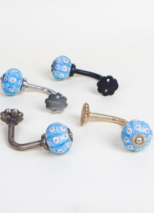 Curtain Tie Backs Hook Decorative Wall Hook- Yellow Dots (Set of Two)