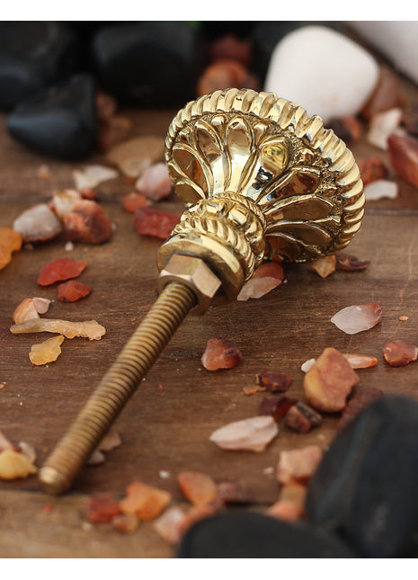 Unique Floral Symmetrical Metal Drawer Round Knob